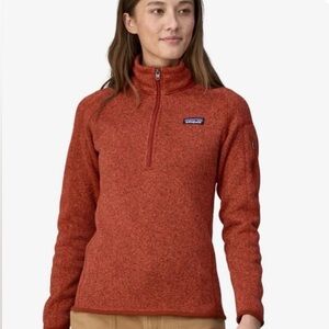 Patagonia Better Sweater Red/orange Rust Quarter-Zip Fleece